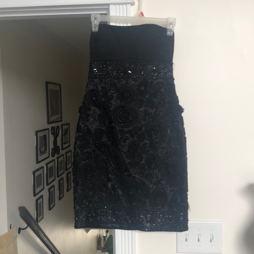 Black Sue Wong cocktail dress